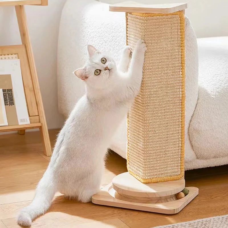 Tappetino Graffi per Gatti in Sisal Naturale – Protegge Divani e Tappeti, Orizzontale da Pavimento