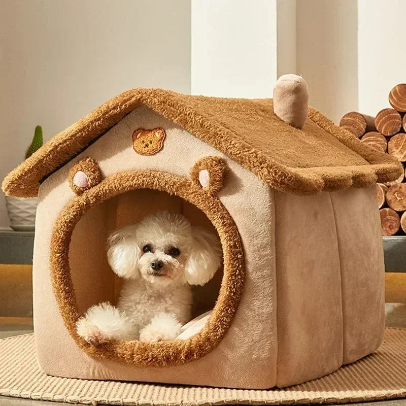 Folding House per Cani e Gatti – Cucce Pieghevoli con Materassino, Ceste per Cuccioli e Cucce Invernali