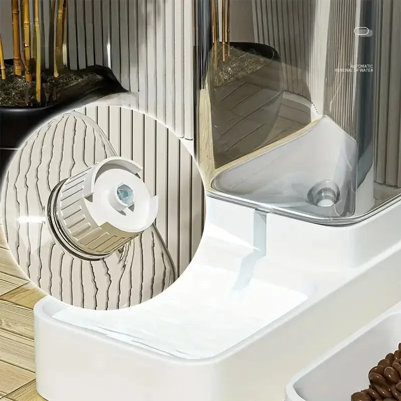 Set di 2 pezzi : distributore automatico acqua 3.8l + crocchette 2.1kg