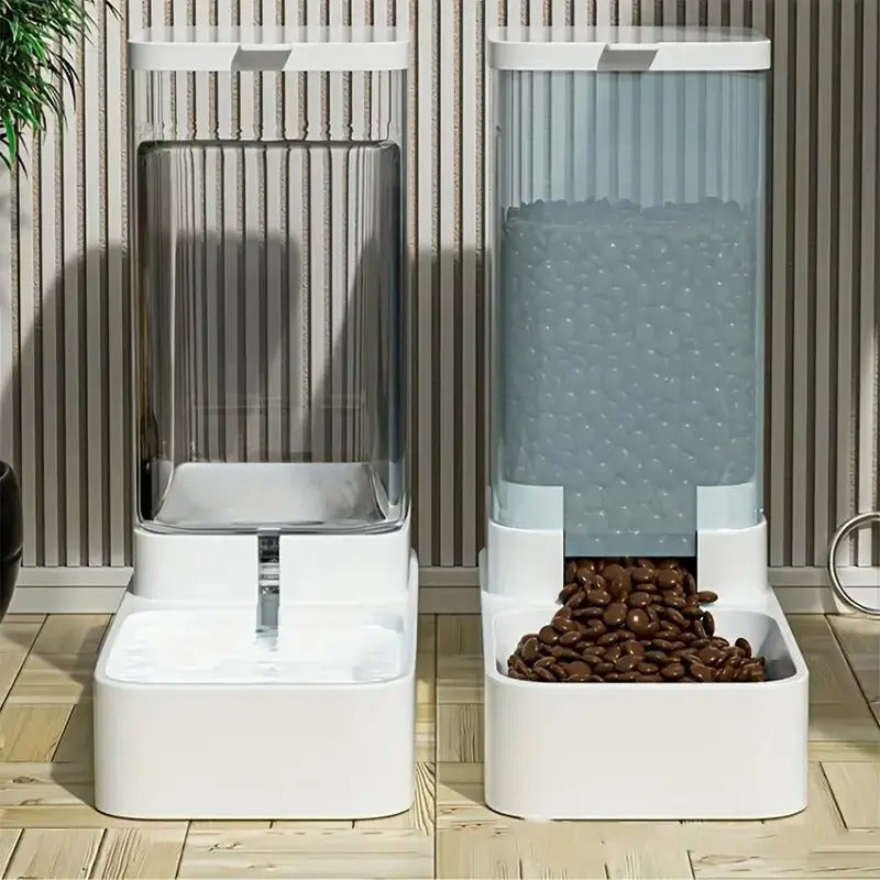 Set di 2 pezzi : distributore automatico acqua 3.8l + crocchette 2.1kg