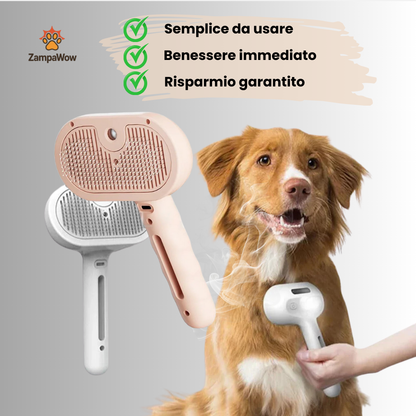 ✨ Spazzola a Vapore per Cani e Gatti – Coccole di Lusso a Casa Tua