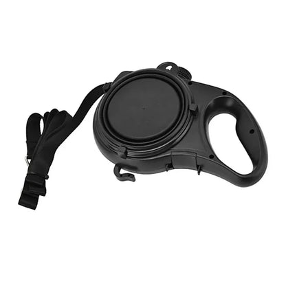 Guinzaglio Multifunzione Cane 5 in 1 con Borraccia, Ciotola e Porta Sacchetti – Accessori per Passeggiate Cani
