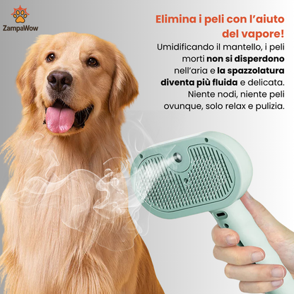 ✨ Spazzola a Vapore per Cani e Gatti – Coccole di Lusso a Casa Tua