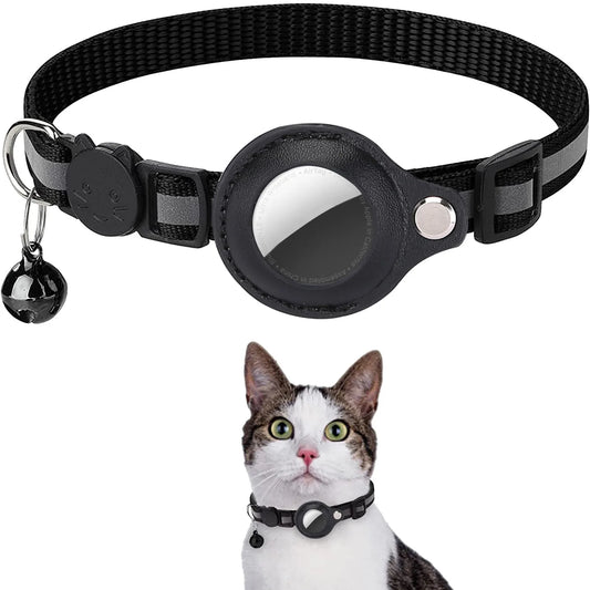 Collare per Gatti con Porta AirTag 🐱🔔 Riflettente, Regolabile e Impermeabile