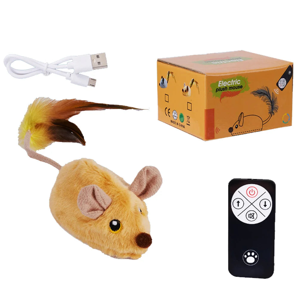 🐭 Giocattolo Interattivo Topolino per Gatti – Automatico o Telecomandato, Ricaricabile e Realistico