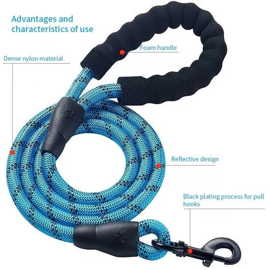 150Cm Guinzaglio Riflettente Resistente per Cani di Taglia Piccola Media Grande 🐾