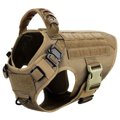 Pettorina Militare Tattica per Cani di Taglia Grande – Addestramento e Passeggiate (Bulldog, Pastore Tedesco, Malinois)