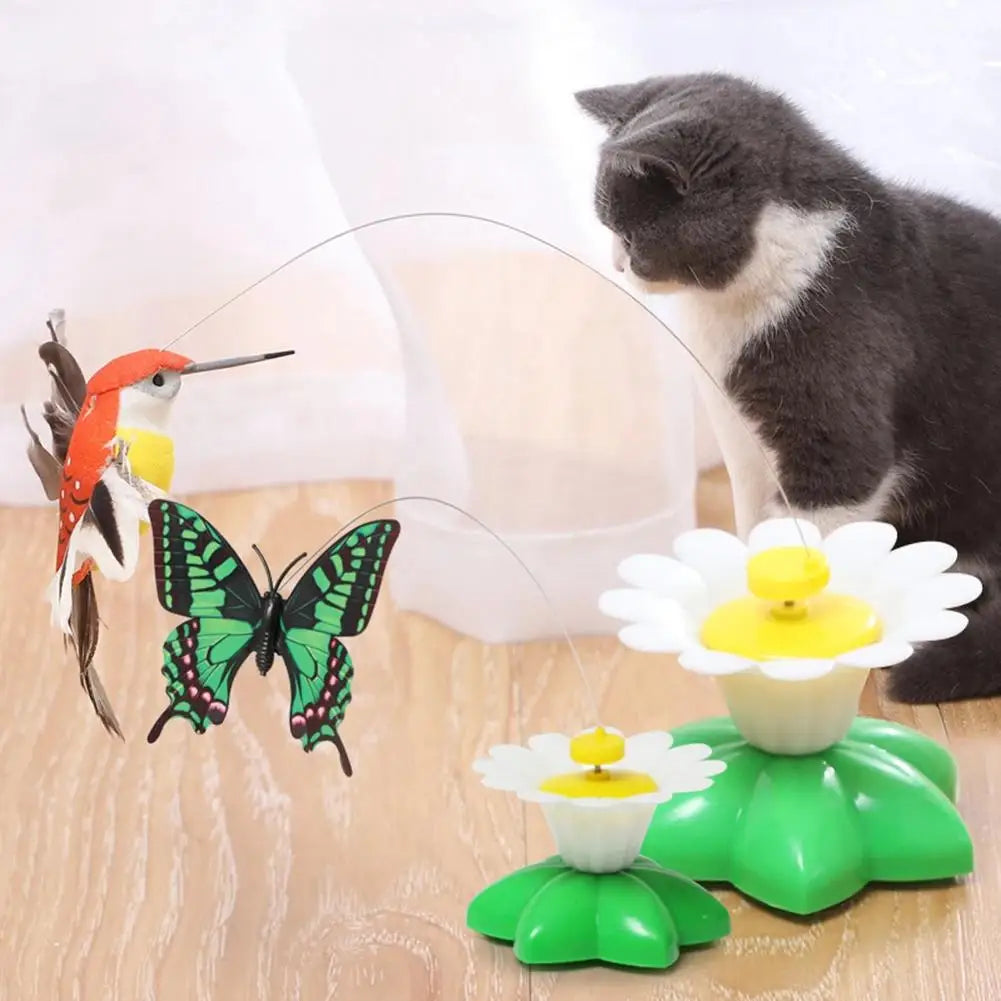 🐾 Giocattolo Interattivo Elettrico per Gatti – Farfalla / uccellino Rotante 360°