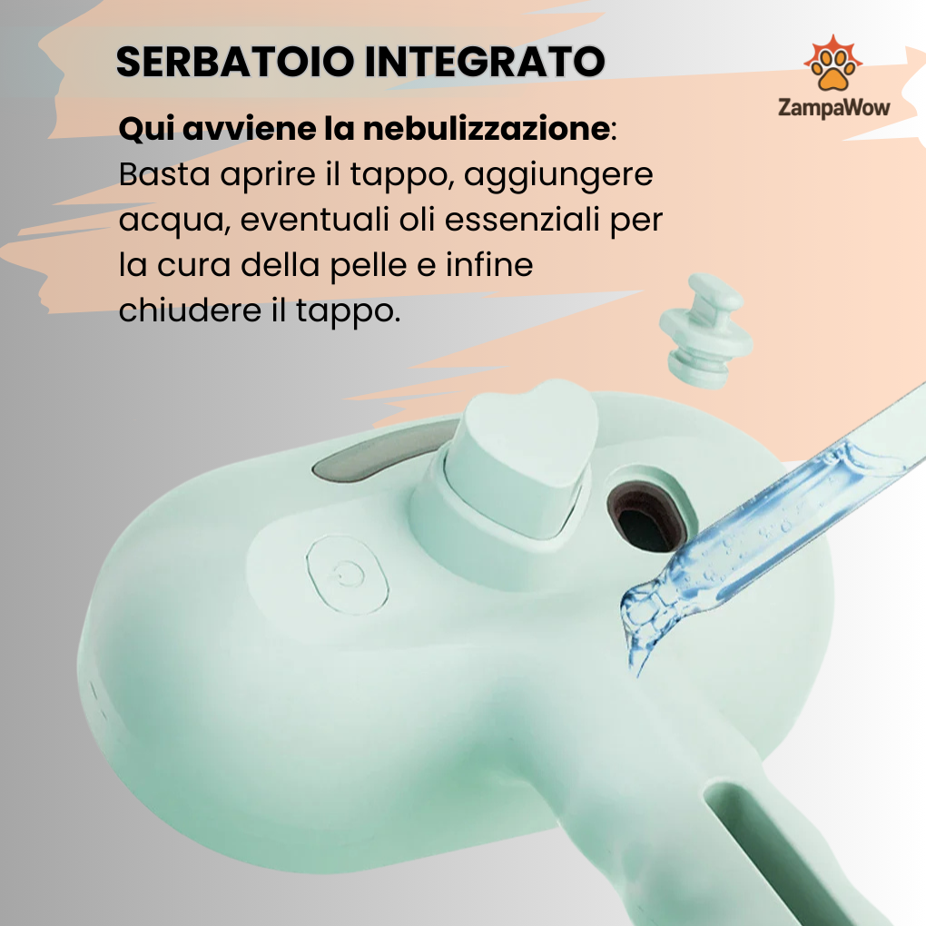 ✨ Spazzola a Vapore per Cani e Gatti – Coccole di Lusso a Casa Tua