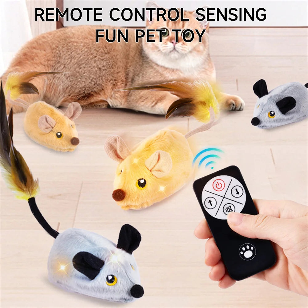 🐭 Giocattolo Interattivo Topolino per Gatti – Automatico o Telecomandato, Ricaricabile e Realistico