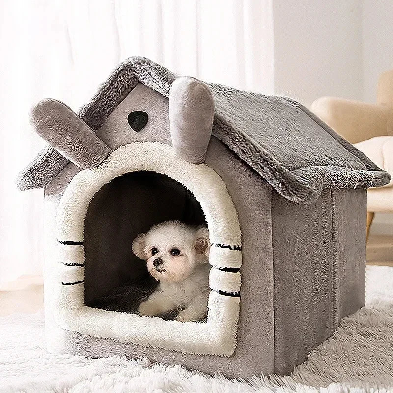 Folding House per Cani e Gatti – Cucce Pieghevoli con Materassino, Ceste per Cuccioli e Cucce Invernali