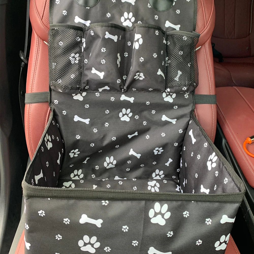Seggiolino Auto per Cani – Resistente ai Graffi con Tasche Portaoggetti, Ideale per Cani Piccoli e Medi