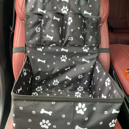 Seggiolino Auto per Cani – Resistente ai Graffi con Tasche Portaoggetti, Ideale per Cani Piccoli e Medi