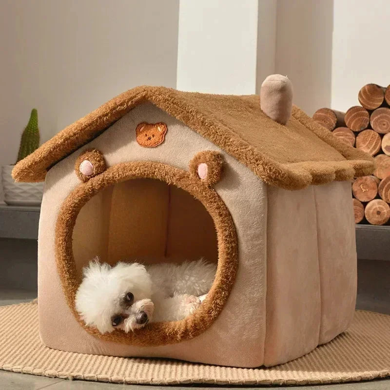 Folding House per Cani e Gatti – Cucce Pieghevoli con Materassino, Ceste per Cuccioli e Cucce Invernali