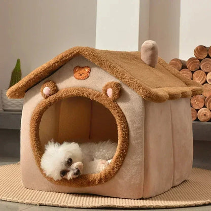 Folding House per Cani e Gatti – Cucce Pieghevoli con Materassino, Ceste per Cuccioli e Cucce Invernali
