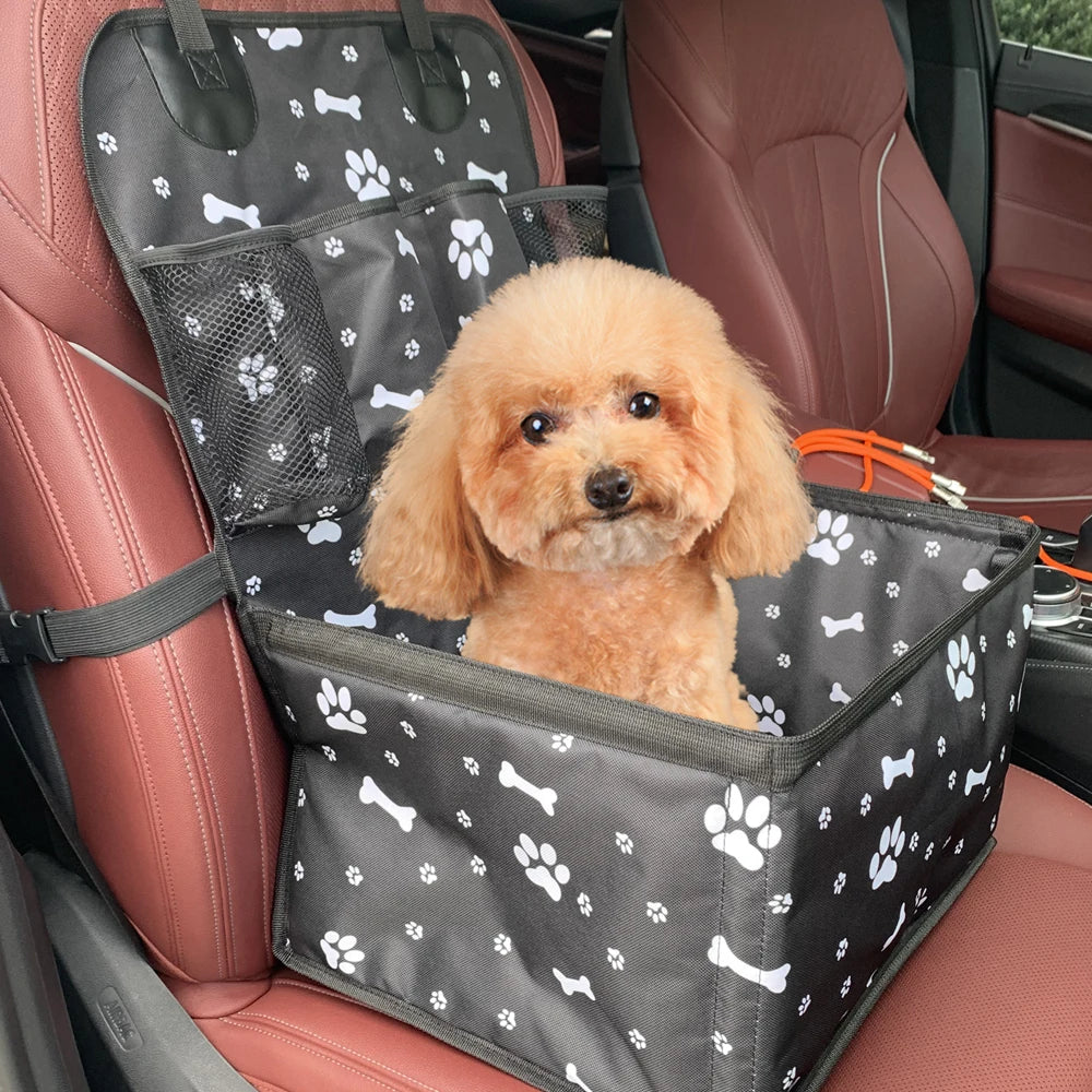 Seggiolino Auto per Cani – Resistente ai Graffi con Tasche Portaoggetti, Ideale per Cani Piccoli e Medi