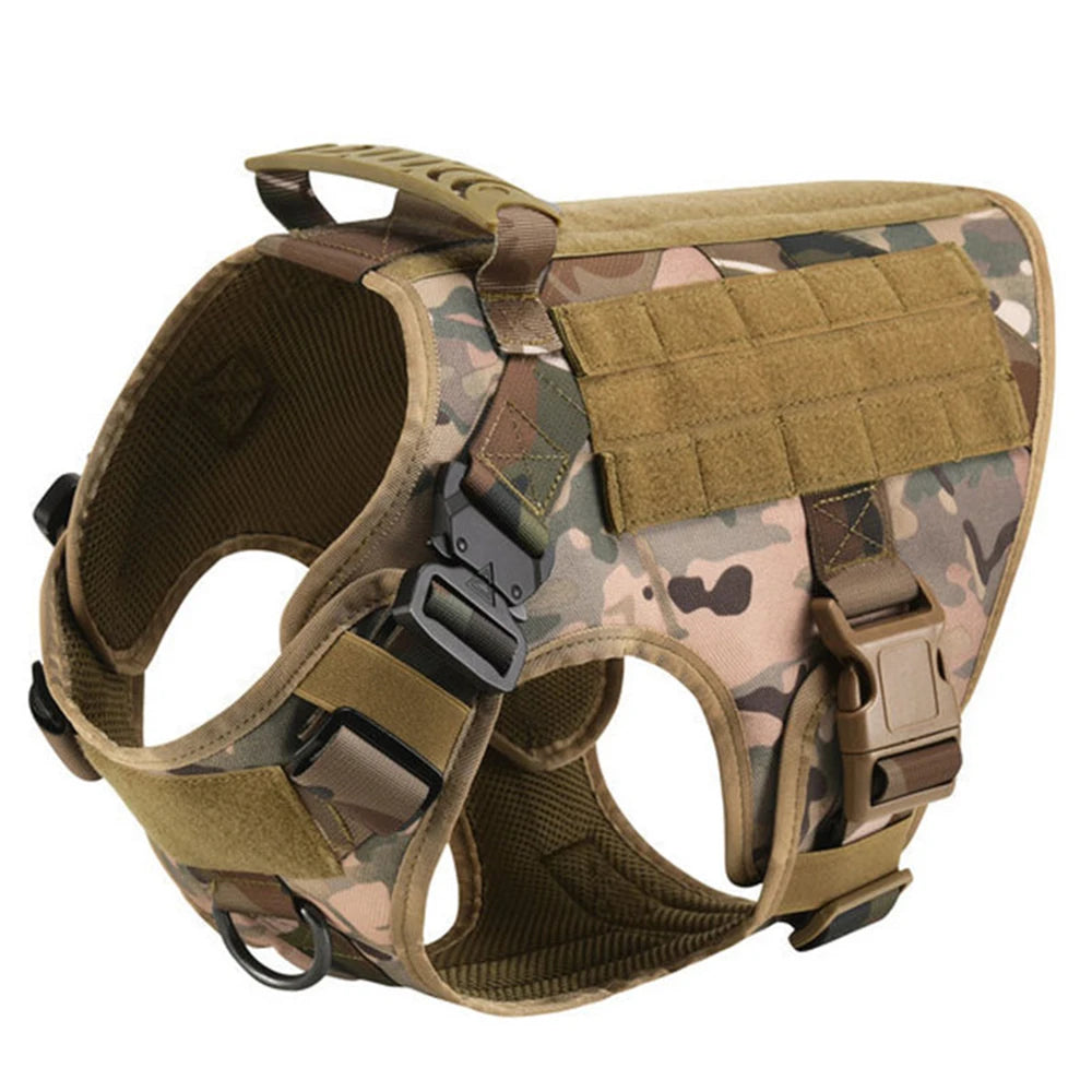 Pettorina Militare Tattica per Cani di Taglia Grande – Addestramento e Passeggiate (Bulldog, Pastore Tedesco, Malinois)
