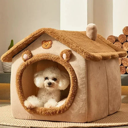 Folding House per Cani e Gatti – Cucce Pieghevoli con Materassino, Ceste per Cuccioli e Cucce Invernali