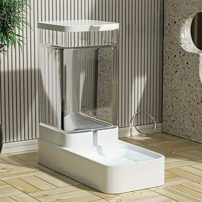 Set di 2 pezzi : distributore automatico acqua 3.8l + crocchette 2.1kg