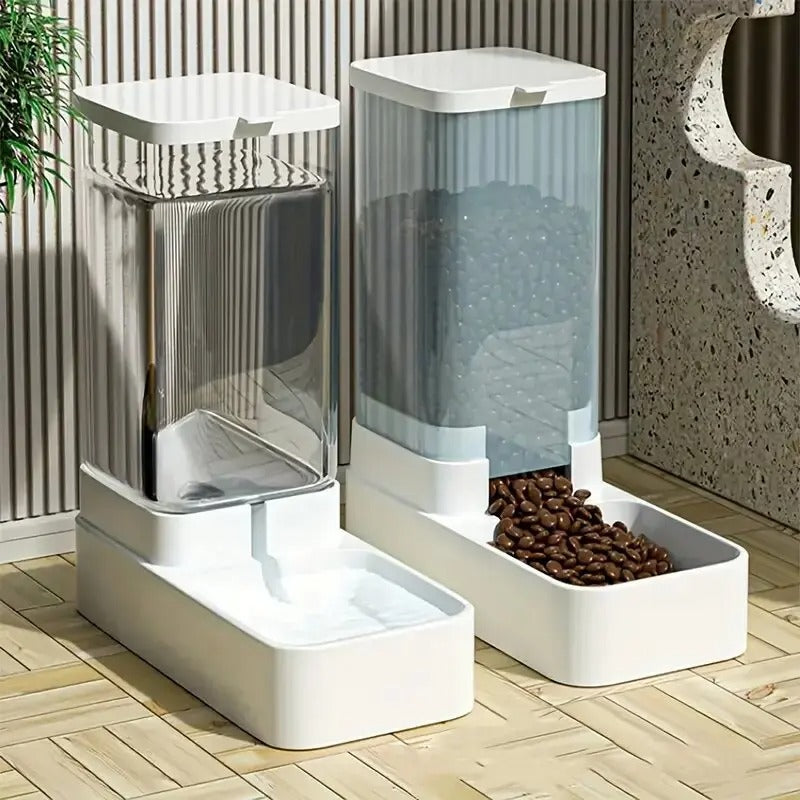 Set di 2 pezzi : distributore automatico acqua 3.8l + crocchette 2.1kg